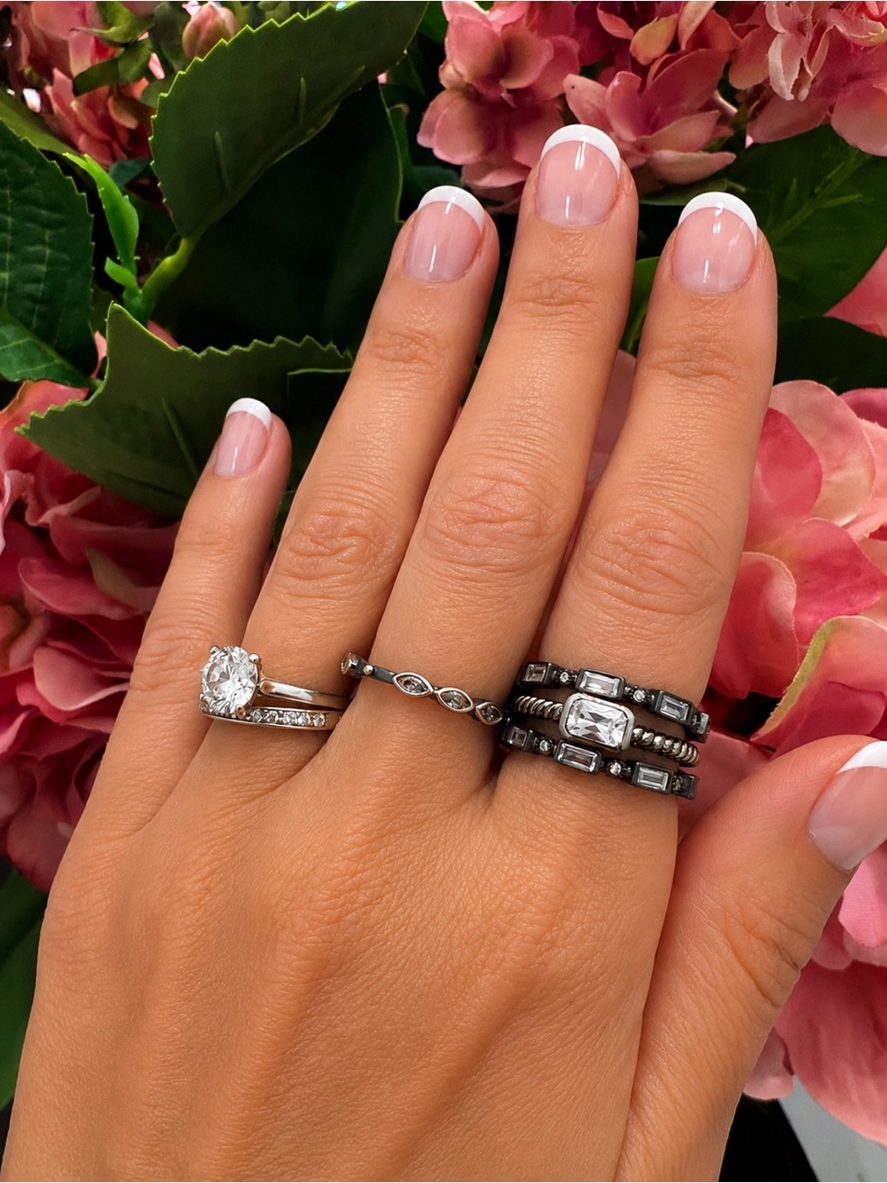 Freida Rothman TRIPLE MARQUISE RING in Silver Rhodium - Picture 13 of 16